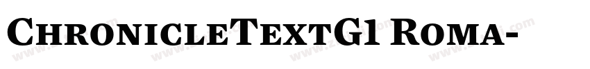 ChronicleTextG1 Roma字体转换